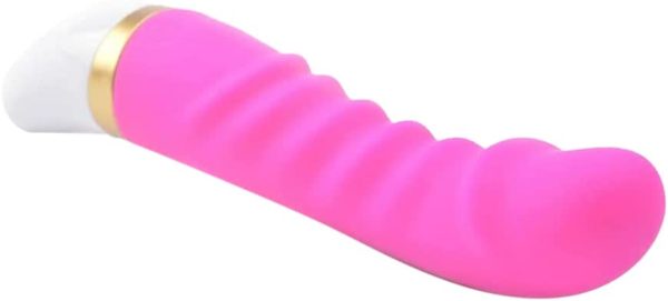 BeHorny 12 Mode Rechargeable Silicone Dildo Vibrator, Pink