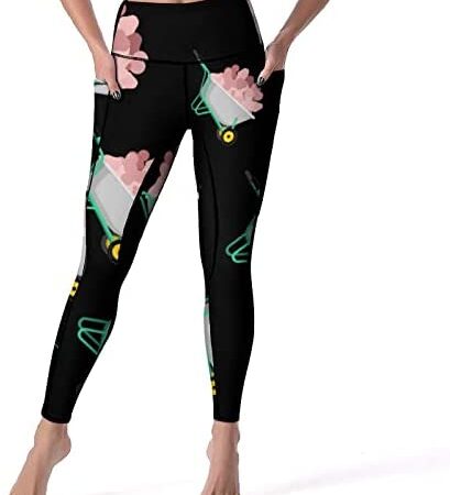 Crazy Penis Women's Yoga Pants With Pockets High Waist Workout Leggings Sports Trousers