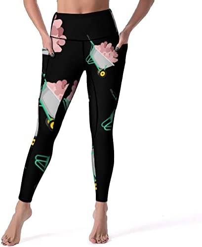 Crazy Penis Women's Yoga Pants With Pockets High Waist Workout Leggings Sports Trousers