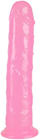 Realistic Dildo, Liquid Silicone Lifelike Huge Penis with Strong Suction Cup for Hands-Free Play, Flexible Cock with Curved Shaft and Balls for Vaginal G-spot and Anal Play (Pink, 6.7 inches)