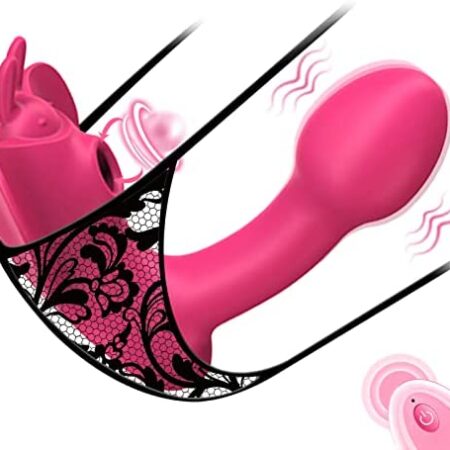 Panty Butterfly G Spot & Clitoris Vibrator with 10 Vibrations & 10 Suctions, Wearable Vibrators Remote Control Stimulator Adult Sex Toys for Women Pleasure, Clitoriss Toys Suction Sex Toy for Women