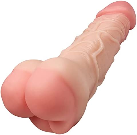 Male Masturbator Dildo Adult Sex Toy for Gay Male, Realistic Mini Ass Anal Pocket Pussy Double Function Hollow Penis Sleeve for Men Masturbation, Soft Realistic Flexible Dildo for Women Mens Couples
