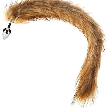 Furry Fantasy Fox Tail Butt Plug, Anal Sex Toy, Red