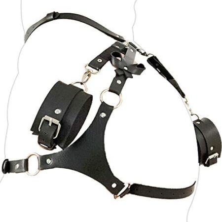 ALLOVME Leather Body Belt Suspenders Lingerie Gothic Garter Belts Party Halloween Body Chain Accessories for Women